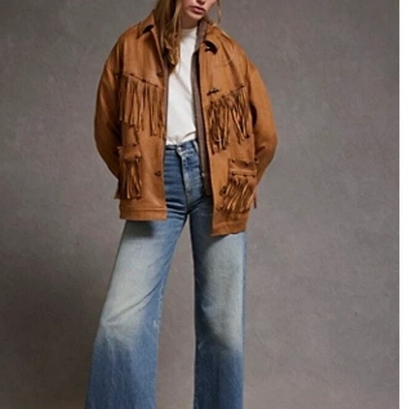 Free People We The Free Knox Vegan Fringe Leather Jacket - Picture 11 of 16